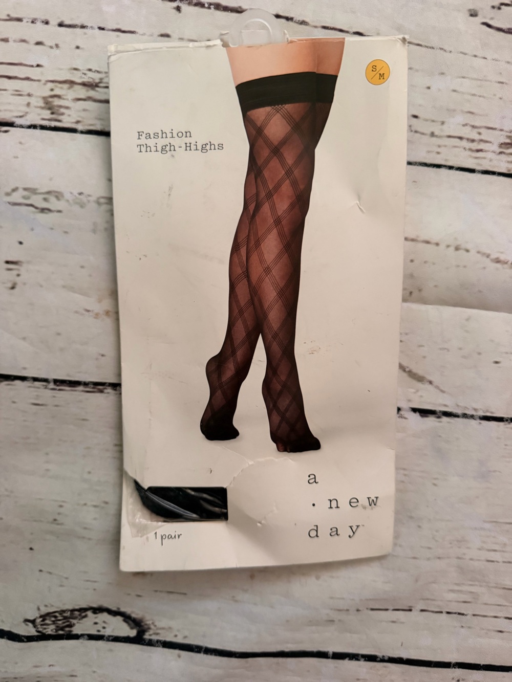 a new day Black Diamond Mesh Thigh-Highs